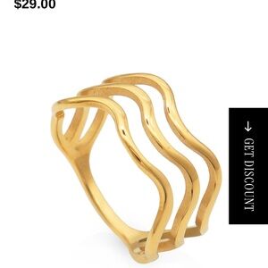 Louise Carter Gold Wave Ring every piece of jewelry comes with a satin sack&box.